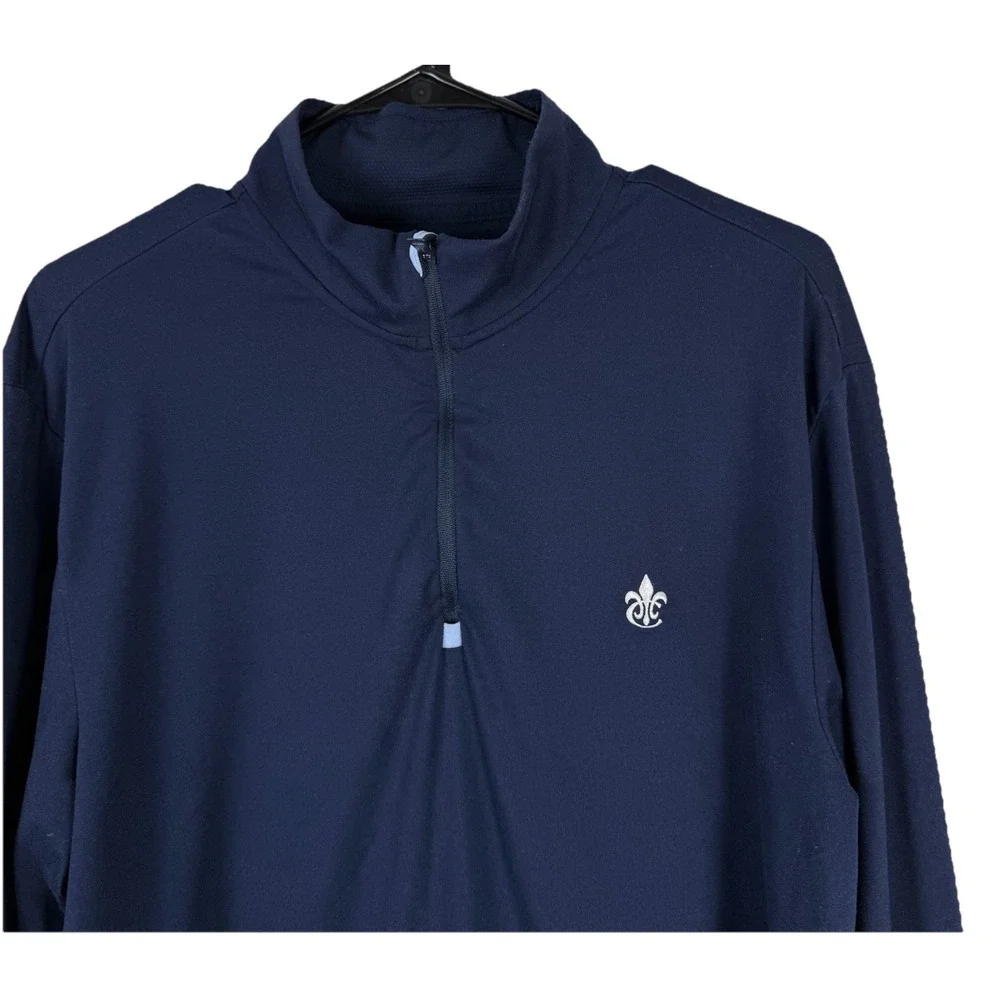 Polo Ralph Lauren Performance Men's Large Navy Blue 1/4 Zip Pullover Golf Casual